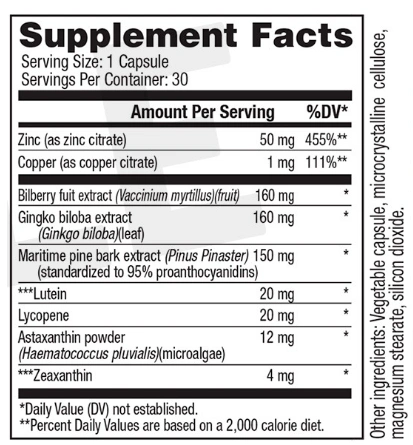 Vision 20 Ingredients List